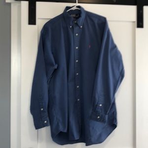 Polo by Ralph Lauren button down collar shirt mens large Blare with polo logo